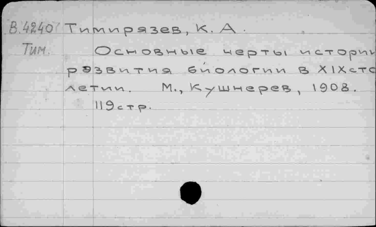 ﻿8.4240 ' \	, К. /\ •	.
I ММ.	CZ) с. v-'о ъ \ е. мертхок ^с-гор^
р 8 3 В Т У1 а Й^О/ЛОГХЛИ Si X I X С- Т AeTvivu.___М.7 К^щнерев , \QOà.
В 9 а Т р. .